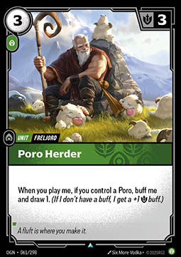 Poro Herder OGN-061 Uncommon Boosterfrisch Englisch