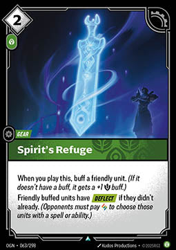 Spirit's Refuge OGN-063 Uncommon Boosterfrisch Englisch