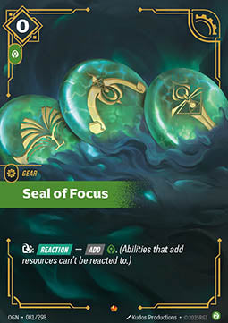 Seal of Focus OGN-081 Epic Boosterfrisch Englisch Foil