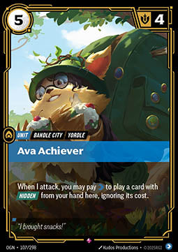 Ava Achiever OGN-107 Rare Boosterfrisch Englisch Foil