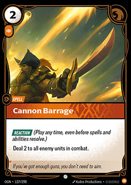 Cannon Barrage OGN-127 Common Boosterfrisch Englisch