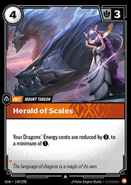 Herald of Scales OGN-140 Uncommon Boosterfrisch Englisch