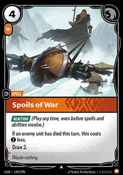 Spoils of War OGN-144 Uncommon Boosterfrisch Englisch