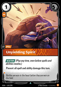Unyielding Spirit OGN-145 Uncommon Near Mint Englisch