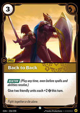 Back to Back OGN-206 Common Boosterfrisch Englisch