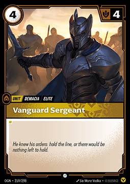 Vanguard Sergeant OGN-219 Common Boosterfrisch Englisch