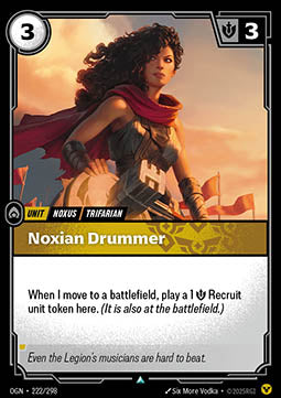 Noxian Drummer OGN-222 Uncommon Boosterfrisch Englisch