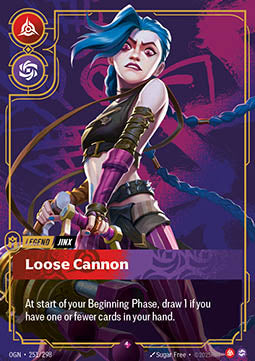 Jinx, Loose Cannon OGN-251 Rare Near Mint Englisch Foil
