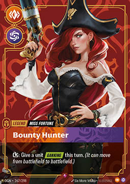 Miss Fortune, Bounty Hunter OGN-267 Rare Near Mint Englisch Foil