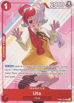Uta (OP09-002) (V.3) UP Rare Near Mint Englisch