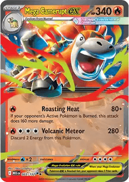 Mega Camerupt ex MEG-022 Double Rare Excellent Deutsch