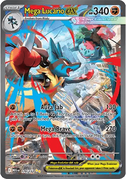 Mega Lucario ex MEG-179 Special Illustration Rare Near Mint Deutsch