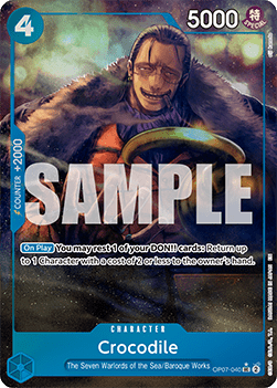 Crocodile (OP07-040) (V.3) PRB02 Alternate Art Excellent Englisch