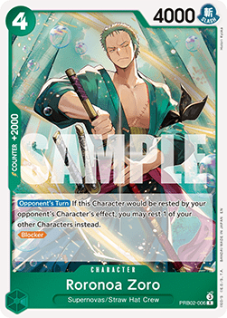 Roronoa Zoro (PRB02-006) (V.1) PRB02 Rare Near Mint Englisch