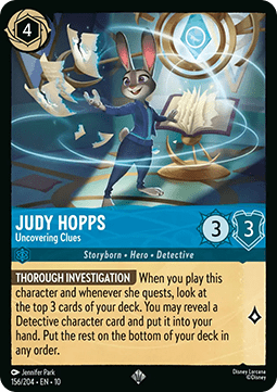Judy Hopps - Auf der Suche nach Hinweisen 10WHI-156 Super Rare Excellent Deutsch Foil