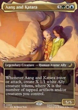 Aang and Katara TLE-69 Rare Near Mint Englisch Foil