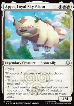 Appa, Loyal Sky Bison TLA-9 Uncommon Excellent Englisch Foil
