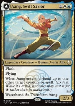 Aang, Swift Savior // Aang and La, Ocean's Fury TLA-204 Rare Excellent Englisch