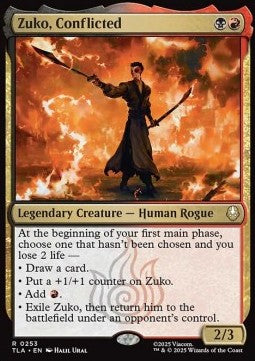 Zuko, Conflicted TLA-253 Rare Excellent Englisch