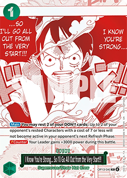 I Know You're Strong... So I'll Go All Out from the Very Start!!! (OP13-040) (V.1) UP Rare Excellent Englisch