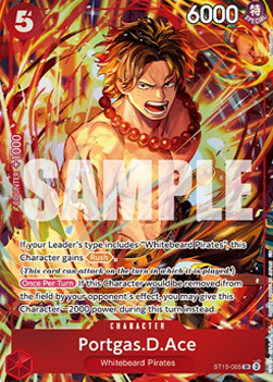 Portgas.D.Ace (ST15-005) (V.3) UP Super Rare Near Mint Englisch