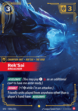 Rek'Sai, Breacher SFD-029a Showcase Near Mint Englisch Foil