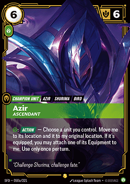 Azir, Ascendant (V.2) SFD-050a Showcase Near Mint Englisch Foil