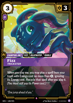 Fizz, Trickster SFD-140 Rare Near Mint Englisch Foil