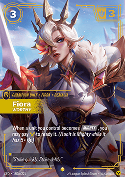 Fiora, Worthy (V.2) SFD-180a Showcase Near Mint Englisch Foil