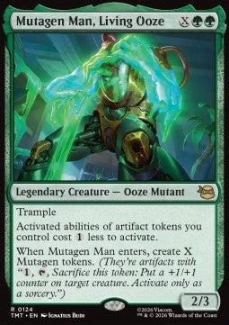 Mutagen Man, Living Ooze TMT-124 Rare Excellent Englisch Foil