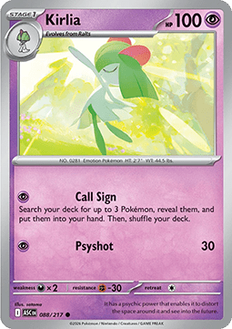 Kirlia ASC-088 Common Near Mint Deutsch