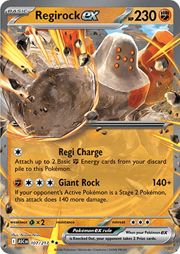 Regirock ex ASC-107 Double Rare Near Mint Deutsch