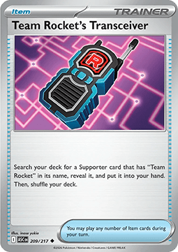 Team Rockets Transceiver ASC-209 Uncommon Near Mint Deutsch Reverse Holo