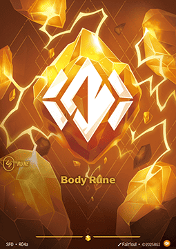 Body Rune (V.2) SFD-R04a Showcase Near Mint Englisch Foil