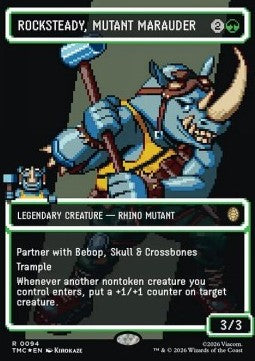 Rocksteady, Mutant Marauder (V.2) XTMC-94 Rare Near Mint Englisch Foil