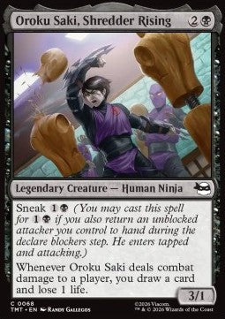 Oroku Saki, Shredder Rising TMT-68 Common Near Mint Englisch Foil