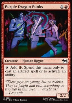 Purple Dragon Punks TMT-100 Common Near Mint Englisch Foil