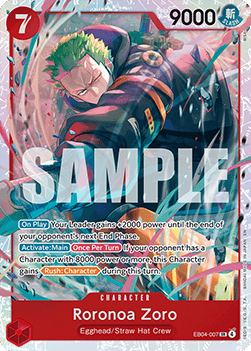 Roronoa Zoro (EB04-007) (V.1) OP15 Super Rare Near Mint Englisch