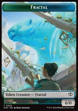 Fractal Token (GU 0/0) // Spirit Token (RW 2/2) (V.1) TSOS-T 5/11 Token Good Englisch Foil