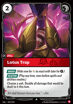 Lotus Trap UNL-013 Uncommon Near Mint Englisch Foil