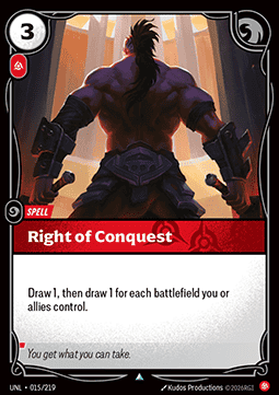 Right of Conquest UNL-015 Uncommon NM Englisch Foil