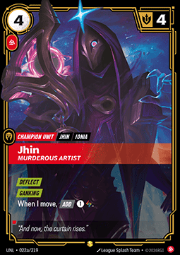 Jhin, Murderous Artist UNL-022a Showcase Near Mint Englisch Foil