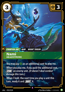 Nami, Headstrong UNL-052 Rare Near Mint Englisch Foil