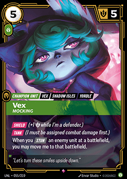 Vex, Mocking (V.1) UNL-055 Rare NM Englisch Foil