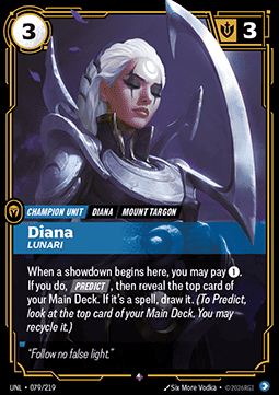 Diana, Lunari (V.1) UNL-079 Rare NM Englisch Foil