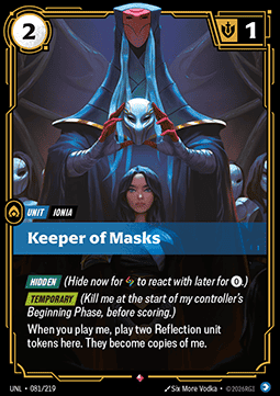Keeper of Masks UNL-081 Rare Near Mint Englisch Foil