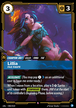 Lillia Fae Fawn (V.1) UNL-082 Rare Near Mint Englisch Foil
