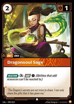 Dragonsoul Sage UNL-093 Common Near Mint Englisch Foil