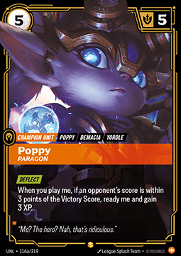 Poppy, Paragon (V.2) UNL-116a Showcase Near Mint Englisch Foil