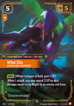 Kha'Zix, Evolving Hunter (V.1) UNL-119 Epic Excellent Englisch Foil